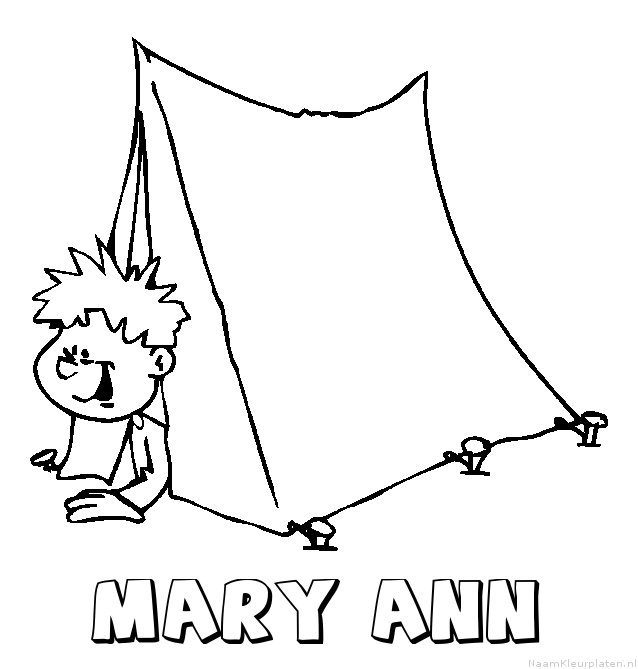 Mary ann kamperen kleurplaat